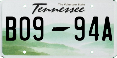 TN license plate B0994A