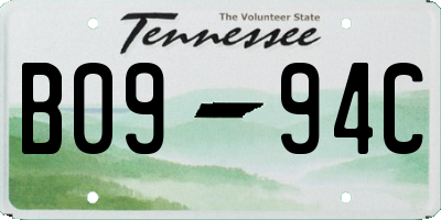 TN license plate B0994C