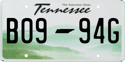 TN license plate B0994G