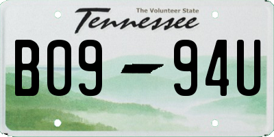 TN license plate B0994U