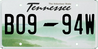 TN license plate B0994W