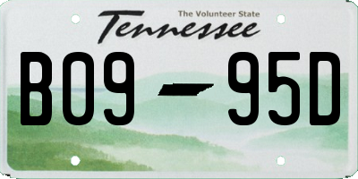 TN license plate B0995D