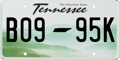 TN license plate B0995K