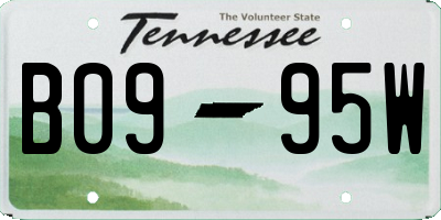 TN license plate B0995W
