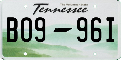 TN license plate B0996I