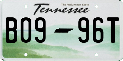 TN license plate B0996T
