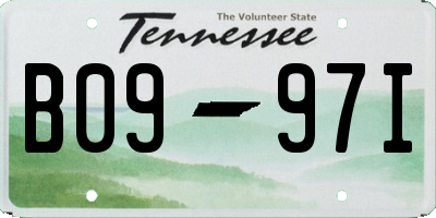 TN license plate B0997I