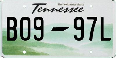 TN license plate B0997L