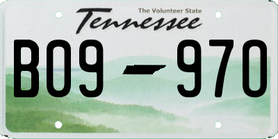 TN license plate B0997O