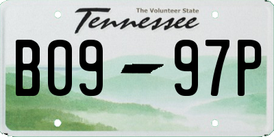 TN license plate B0997P