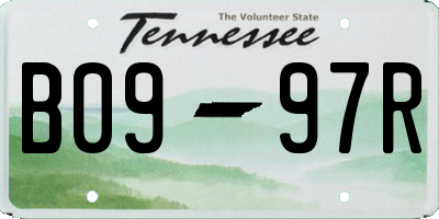 TN license plate B0997R