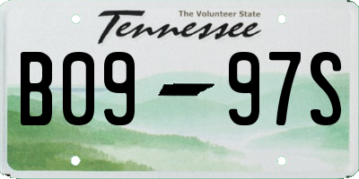 TN license plate B0997S