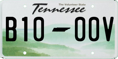 TN license plate B1000V