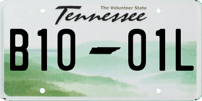 TN license plate B1001L