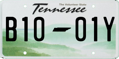 TN license plate B1001Y