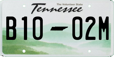 TN license plate B1002M