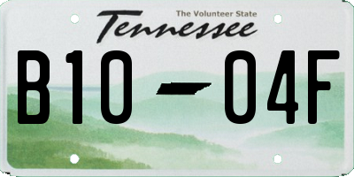 TN license plate B1004F