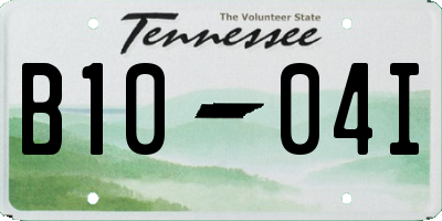 TN license plate B1004I