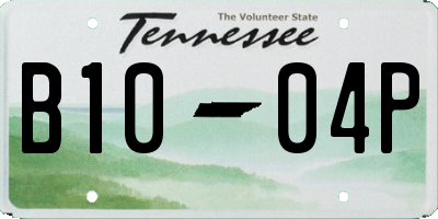 TN license plate B1004P