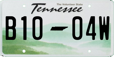 TN license plate B1004W