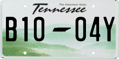 TN license plate B1004Y
