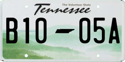 TN license plate B1005A