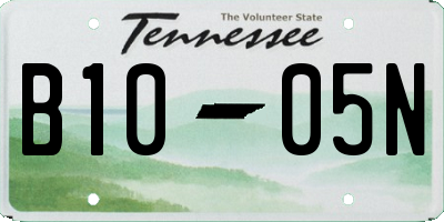 TN license plate B1005N