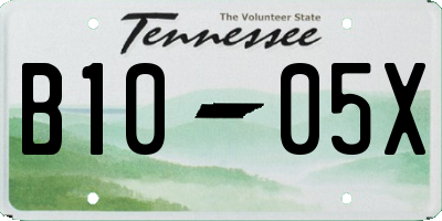 TN license plate B1005X