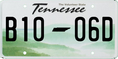 TN license plate B1006D