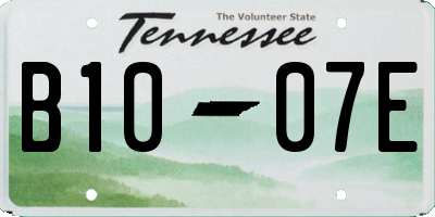 TN license plate B1007E