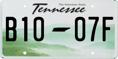 TN license plate B1007F