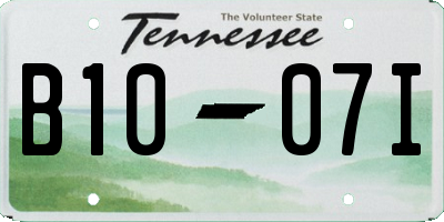 TN license plate B1007I