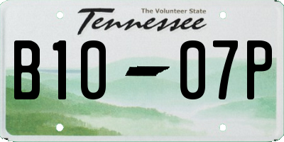 TN license plate B1007P