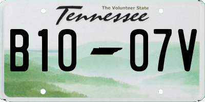 TN license plate B1007V