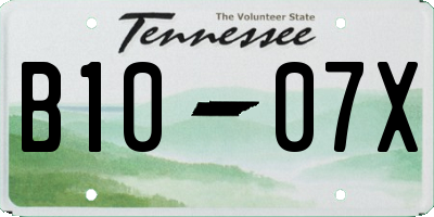 TN license plate B1007X