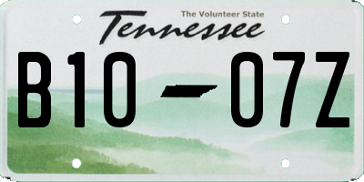 TN license plate B1007Z