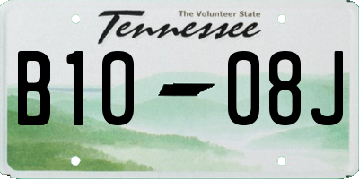 TN license plate B1008J