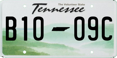 TN license plate B1009C