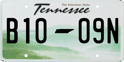 TN license plate B1009N