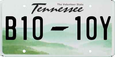 TN license plate B1010Y