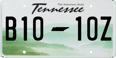 TN license plate B1010Z