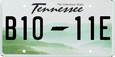 TN license plate B1011E