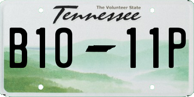 TN license plate B1011P