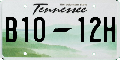 TN license plate B1012H