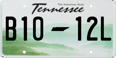 TN license plate B1012L