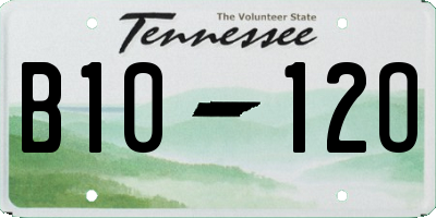 TN license plate B1012O