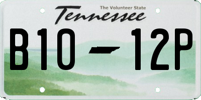 TN license plate B1012P