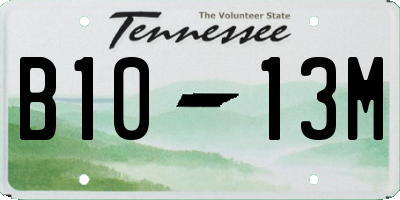 TN license plate B1013M