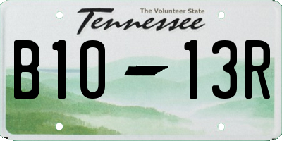 TN license plate B1013R