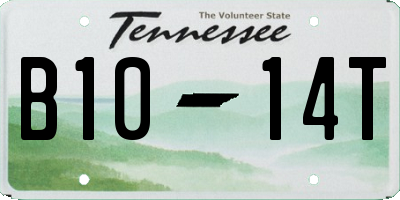 TN license plate B1014T